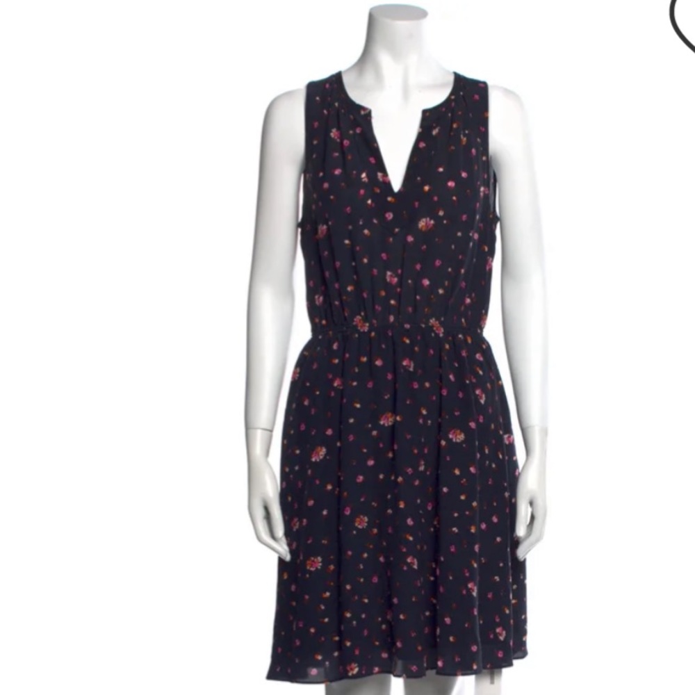 Rebecca Taylor Dress Navy Pink Floral design 10